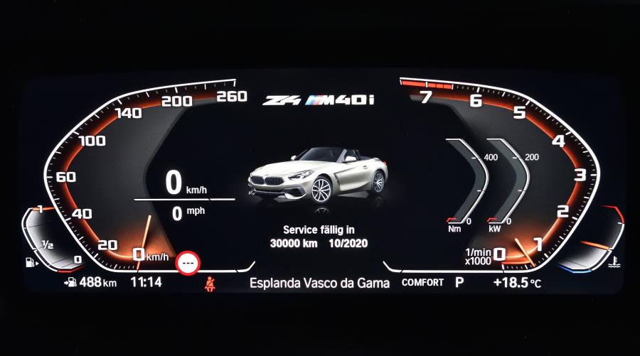 Панель приборов BMW Z4 M40i (G29) 2018 года  (WW) (фото 176 из 179)